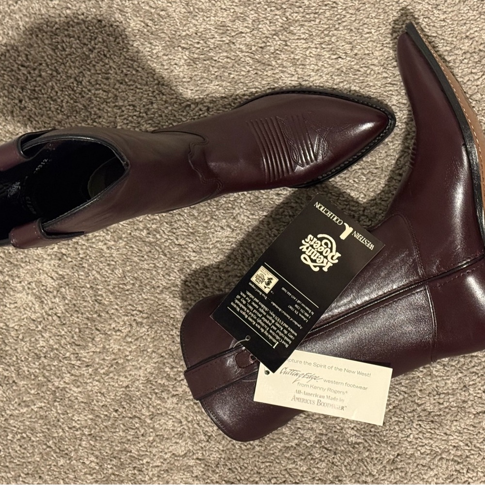 Lucchese Men's Rich Brown Leather Cowboy Boots